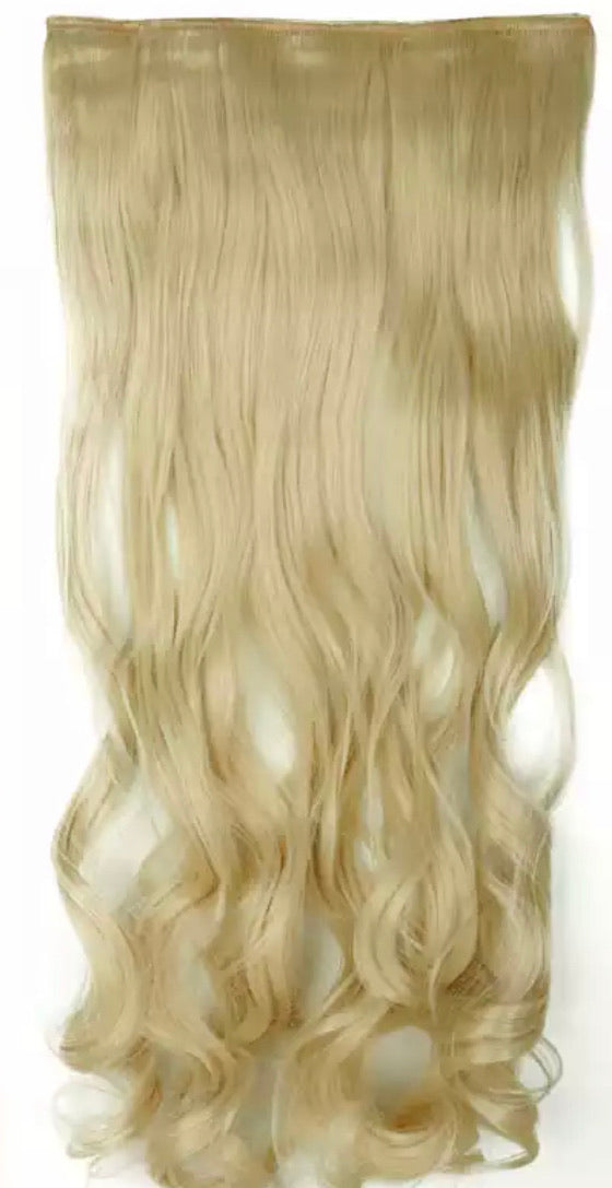 Blonde hair extensions