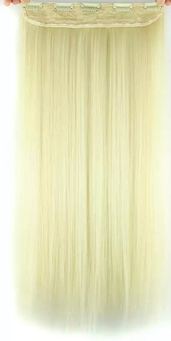 Blonde straight hair extension